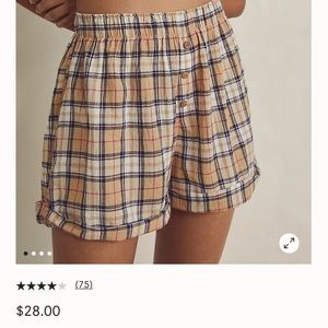 Free People Sunday Morning Boxer Shorts